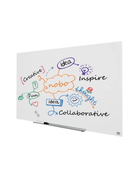 Lavagne magnetiche in vetro linea Diamond Nobo - bianco - 126x71,1 cm - 1905177 Nobo - 5