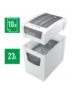 Leitz Distruggidocumenti IQ Slim Home Office P4 - Taglio Frammenti - Livello Sicurezza P4 - 23L - 80010000 Leitz - 1 2
