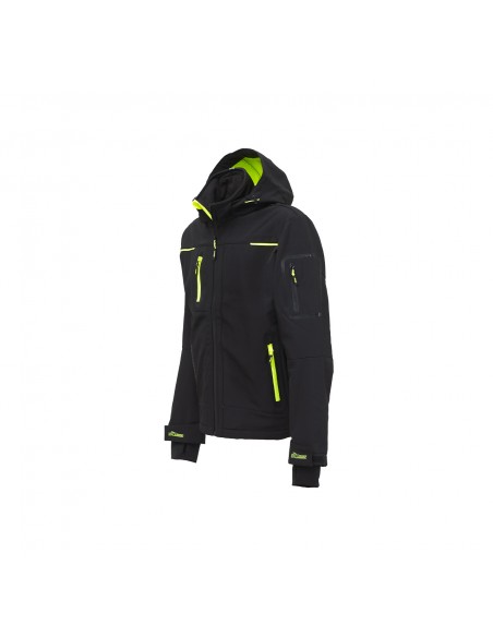 U-Power Giacca Imbottita Multitasche Space Nero Giallo Fluo Tg.XL U-Power - 2