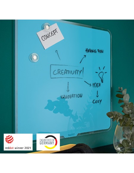 Lavagna Magnetica Da Parete In Vetro Leitz Cosy 450x450 MM Leitz - 14