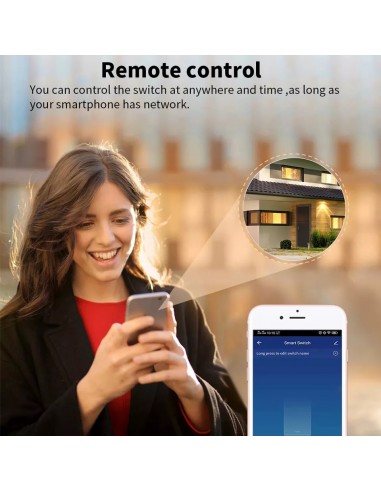 Modulo Interruttore switch wi-fi per Smart Home compatibile con l'app Tuya e Smart Life, Alexa e Google Home 1/2 vie, 16 A Smart