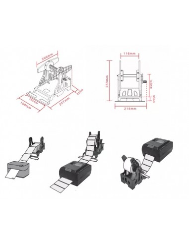 Porta etichette esterno per Rotoli e Pacchetti fan fold - universale per stampanti termiche e trasferimento termico My Label - 8 Porta etichette esterno per Rotoli e Pacchetti fan fold - universale per stampanti termiche e trasferimento termico My Label - 8