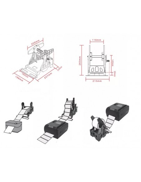 Porta etichette esterno per Rotoli e Pacchetti fan fold - universale per stampanti termiche e trasferimento termico My Label - 8