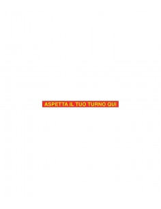 Adesivo Calpestabile - Aspetta il tuo turno qui - pvc antiscivolo - 100x7 - 06620020ADB1000X0070 Pubblicentro - 1