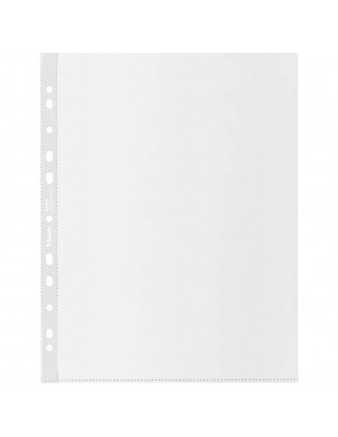 Buste a perforazione universale Esselte De Luxe f.to 22x30 cm 100% riciclate trasparenti - conf. 50 pezzi - 627504 Esselte - 7