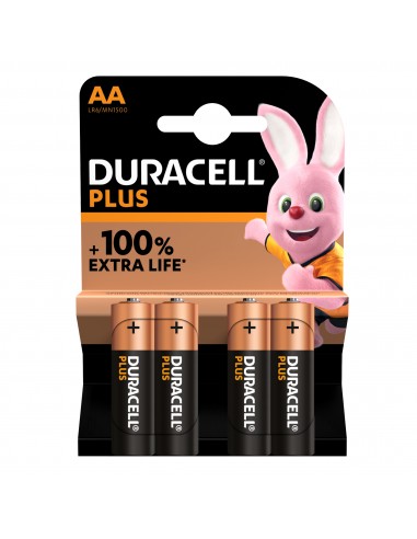 Pile Duracell Plus - stilo - AA - 1,5 V - MN1500B4 (conf.4) Duracell - 1