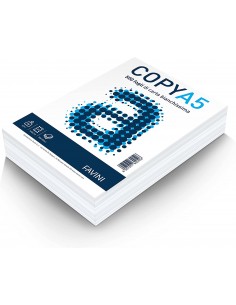 conf. 12 Risme da 500 fogli Carta Copy Favini A5 80 gr - Bianco- A620505 Favini - 1 2