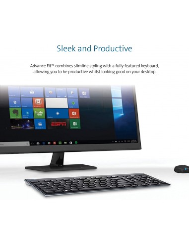 Tastiera Kensington Advance Fit Standard con Profilo Sottile da 19 mm, Cavo USB 1,9 m - K72357IT Kensington - 6
