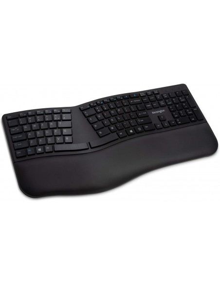 Kensington Tastiera wireless ergonomica ProFit Ergo - Tastiera divisa, Doppia funzionalità 2,4 GHz & Bluetooth - K75401IT Kensin