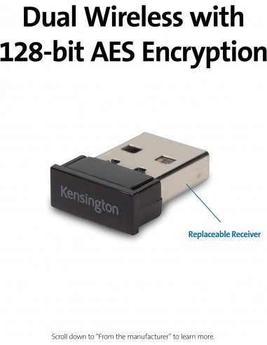Kensington Tastiera wireless ergonomica ProFit Ergo - Tastiera divisa, Doppia funzionalità 2,4 GHz & Bluetooth - K75401IT Kensin