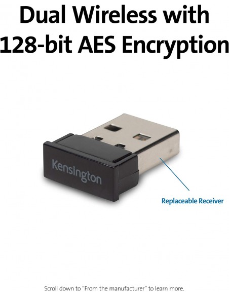 Kensington Tastiera wireless ergonomica ProFit Ergo - Tastiera divisa, Doppia funzionalità 2,4 GHz & Bluetooth - K75401IT Kensin
