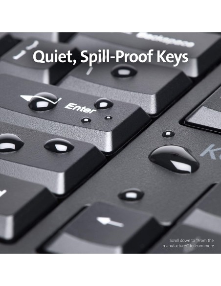 Kensington Tastiera wireless ergonomica ProFit Ergo - Tastiera divisa, Doppia funzionalità 2,4 GHz & Bluetooth - K75401IT Kensin