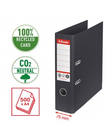 Registratore a leva Esselte Zero Emissioni CO2 - Commerciale - dorso 75 mm Esselte - 3