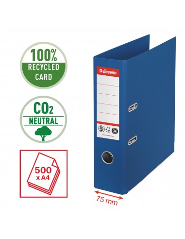 Registratore a leva Esselte Zero Emissioni CO2 - Commerciale - dorso 75 mm Esselte - 5