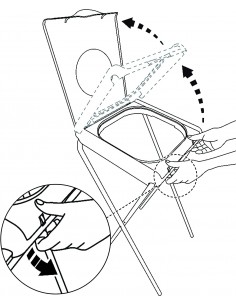 Pattumiera portasacchi tre scomparti per raccolta differenziata Gimi Nature Plus GIMI - 1 2
