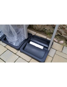 Pattumiera portasacchi tre scomparti per raccolta differenziata da 80-110L  - 1 2