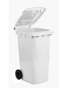 Pattumiera Per Raccolta Differenziata Con Ruote Bianca Lt.120 I.C.S. - 1 2