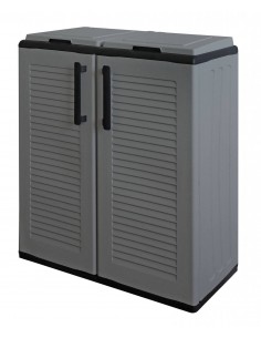 Pattumiera Mobile Portarifiuti Due Ante Per Raccolta Differenziata 2x110L  - 1