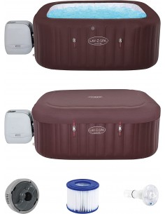 Piscina Con Idromassaggio Gonfiabile Riscaldata BestWay mod: Maldives 60033 Cm.201X201X80H BESTWAY - 1 2