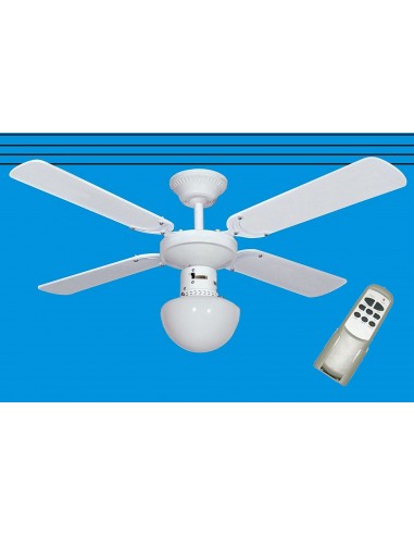 Ventilatore Da Soffitto Con Telecomando 50W Mod: D.105 Con Plafoniera  - 1