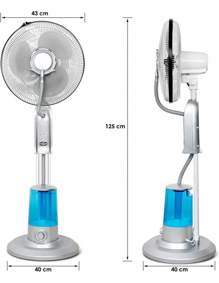 Ventilatore Nebulizzatore 75W Pala: 40Cm. Con Telecomando Mod. Rugiada LB-FS-A  - 3