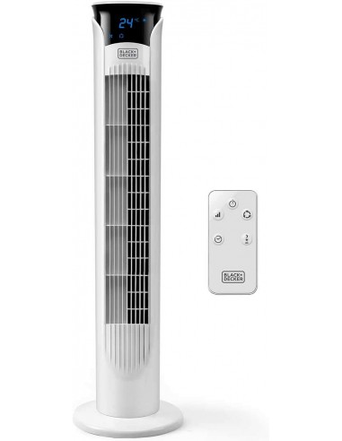 Ventilatore a Torre da 81 cm Oscillante, con Telecomando Black+Decker mod: Bxeft48E Black&Decker - 1