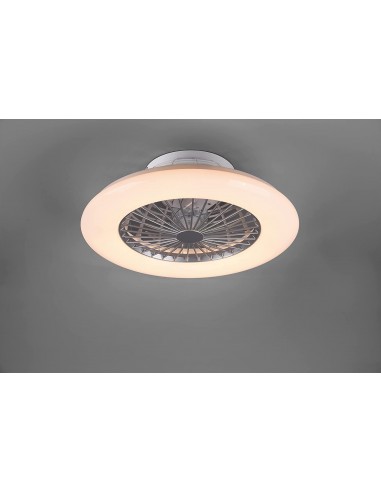 Ventilatore Da Soffitto Con Plafoniera A Led Dimmerabile Mod.Stralsund Cm.50  - 1