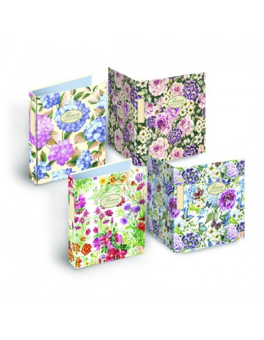 Raccoglitori a 4 anelli PIGNA Nature Flowers 27x32 cm Dorso 4 Cm Colori Floreali Conf.5 pezzi Pigna - 3