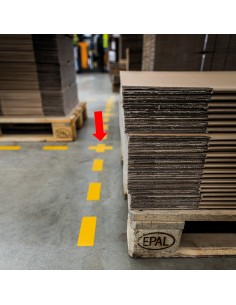 Segnaletica da pavimento forma "croce" DURABLE RAL 1003 giallo 15x15 cm Conf. 10 pezzi - 1701-04 Durable - 1 2