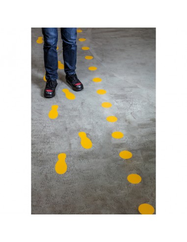 Segnaletica da pavimento forma "Impronta" DURABLE RAL 1003 giallo 9x24 cm - conf. 10 pezzi - 1727-04 Durable - 3