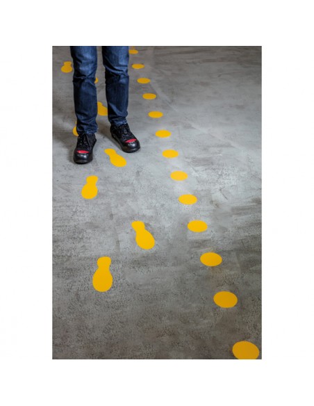 Segnaletica da pavimento forma "Impronta" DURABLE RAL 1003 giallo 9x24 cm - conf. 10 pezzi - 1727-04 Durable - 3