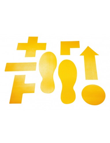 Segnaletica da pavimento forma "T" DURABLE RAL 1003 giallo 10x15 cm Conf. 10 pezzi - 1700-04 Durable - 4