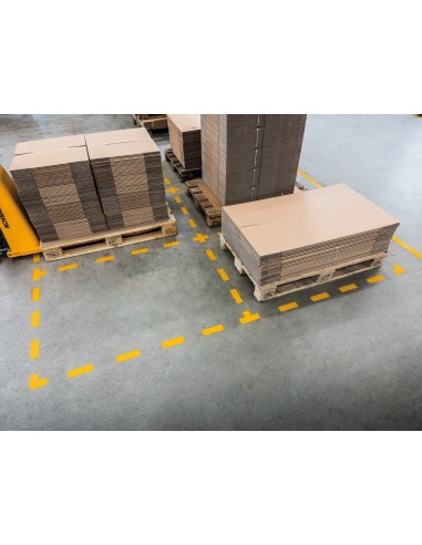 Segnaletica da pavimento forma "L" DURABLE RAL 1003 giallo 10x15 cm Conf. 10 pezzi - 1702-04 Durable - 3