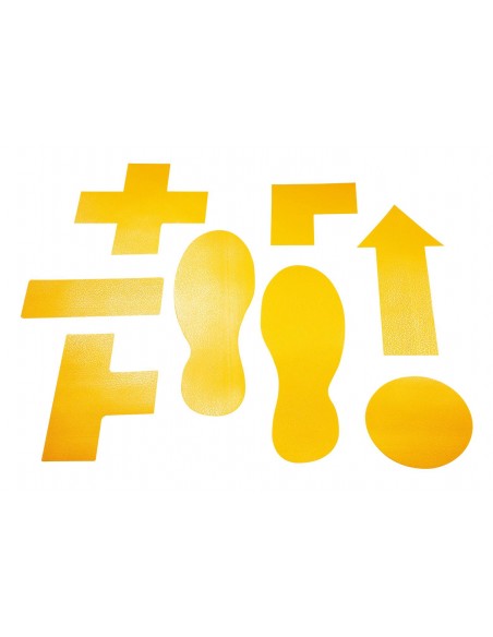 Segnaletica da pavimento forma "Punto" DURABLE RAL 1003 giallo Diametro 10 cm Conf. 10 pezzi - 1704-04 Durable - 4