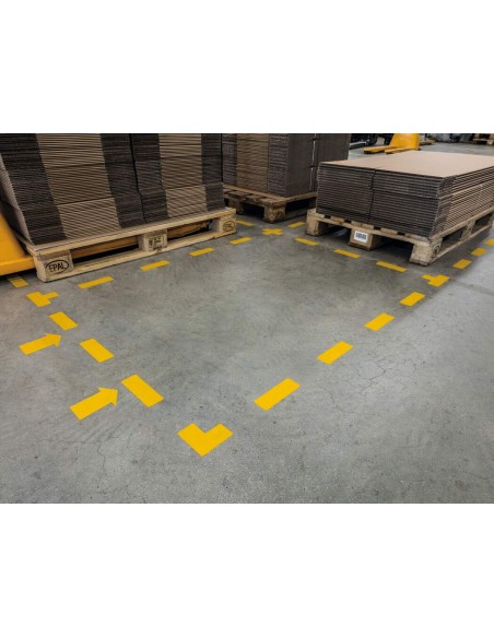 Segnaletica da pavimento forma "Freccia" DURABLE RAL 1003 giallo 10x20 cm Conf. 10 pezzi - 1705-04 Durable - 3