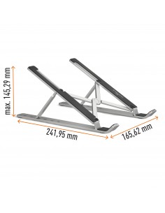 Durable Supporto Alza Notebook/Tablet fino a 15", Pieghevole e Regolabile In Altezza 5051-23 Durable - 1 2