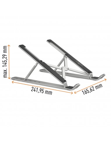Durable Supporto Alza Notebook/Tablet fino a 15", Pieghevole e Regolabile In Altezza 5051-23 Durable - 2
