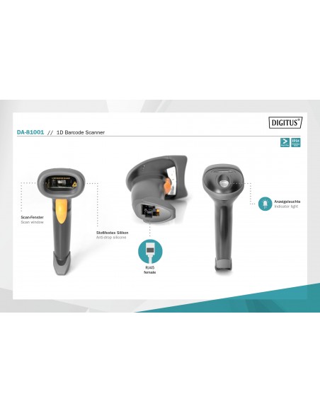 Digitus Lettore Codici A Barre Manuale 1D Usb DIGITUS - 7