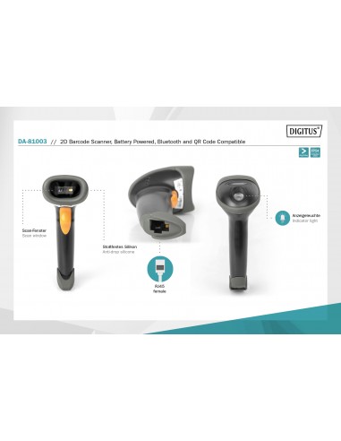Digitus Lettore Codici A Barre 2D Bluetooth Per Codici Qr DIGITUS - 6