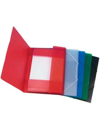 Cartellina a 3 lembi Q-Connect A4 ppl dorso 3 cm colori assortiti  - 1