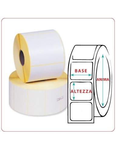 Etichette adesive in rotoli - f-to. 76X130 mm (bxh) - Vellum My Label - 1