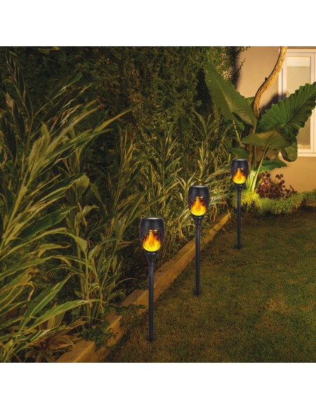 Set 2 Pichetti Solari Olympia Xl H. 59Cm C/Effetto Fiamma Velamp