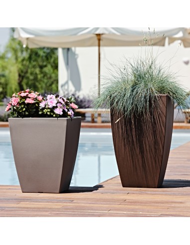 Vaso Quadro Veneto 56Lt Antracite Teraplast