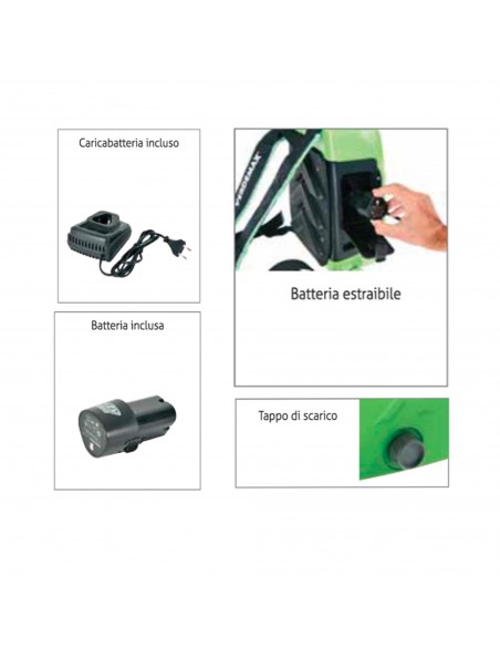 Pompa A Batteria Futura A Zaino 8 Litri Pompa A Batteria Futura A Zaino 8 Litri