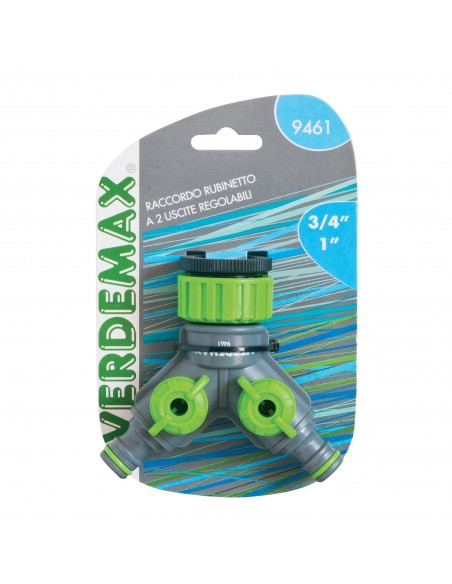 Raccordo Rubinetto A 2 Uscite Regolabili