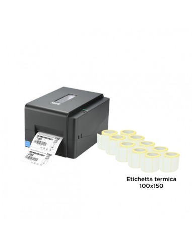 Bundle TSC My Label - Stampante TSC TE210 + 10 Rotoli Etichette 100x150 Termica (3250 etichette)  - 1