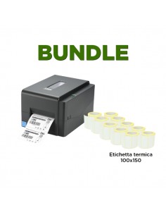Bundle TSC My Label - Stampante TSC TE210 + 10 Rotoli Etichette 100x150 Termica (3250 etichette)  - 1 2