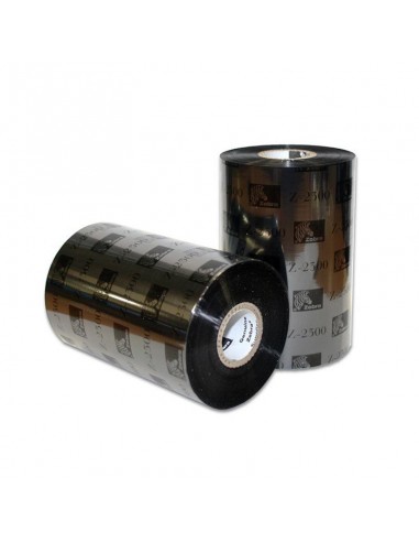Ribbon Zebra - 2300GS - Cera - 110 mm. x 300 m - out - nero - Ø 1" - 02300BK11030 Zebra - 3