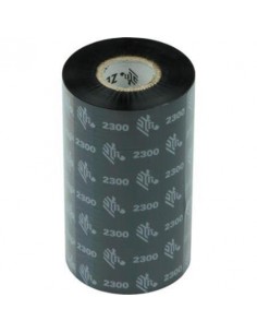 Ribbon Zebra - 2300GS - Cera - 110 mm. x 300 m - out - nero - Ø 1" - 02300BK11030 Zebra - 1 2