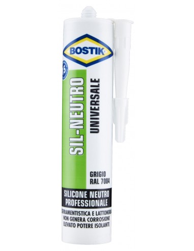 Bostik Sil-Neutro Silicone Universale Grigio In Cartuccia Da 300ml Bostik - 1